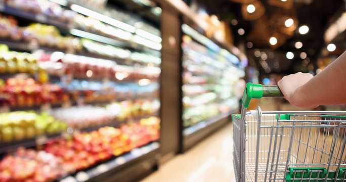 stock image of a grocery store